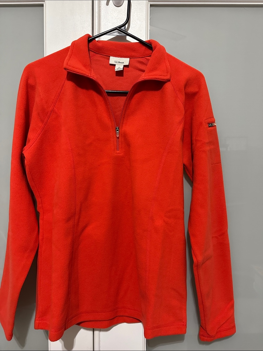 L.L. Bean Women's Bright Red Half-Zip Fleece Pullover. NWT. Size Sm